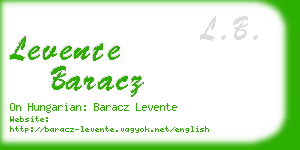 levente baracz business card